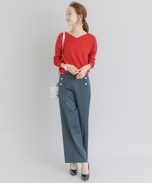 URBAN RESEARCH（アーバンリサーチ）の「UR ウォッシャブル2WAYニット（ニット/セーター・レディース・グレー/オフホワイト/ベージュ/オレンジ/カーキ・FREE）」の10枚目の写真