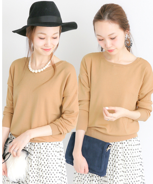 URBAN RESEARCH（アーバンリサーチ）の「UR ウォッシャブル2WAYニット（ニット/セーター・レディース・グレー/オフホワイト/ベージュ/オレンジ/カーキ・FREE）」の21枚目の写真