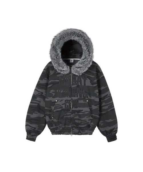 VENHIT(ベンヒット)の「MRCカモファーフードジップアップチャコール(パーカー・レディース・チャコール・SMALL/MEDIUM/LARGE)」の1枚目の写真