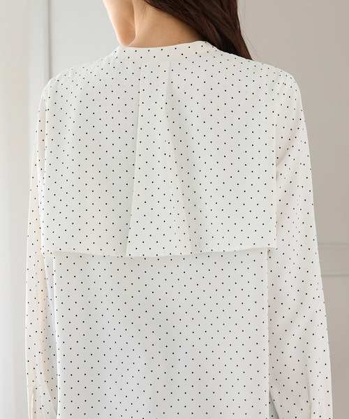 Honeys（ハニーズ）の「ケープ風ブラウス（シャツ/ブラウス・レディース・ホワイト/ホワイト系その他/スモーキーグリーン系/ネイビー・3L/S/M/LL/L）」の21枚目の写真