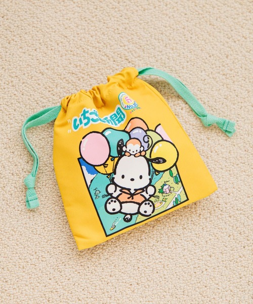 Me%(ミィパーセント)の「【いちご新聞】巾着ポーチ 602823(ポーチ・レディース・レッド/ブルー系その他/イエロー/パープル系その他・FREE)」の3枚目の写真