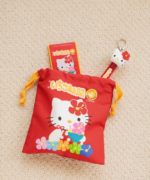 Me%(ミィパーセント)の「【いちご新聞】巾着ポーチ 602823(ポーチ・レディース・レッド/ブルー系その他/イエロー/パープル系その他・FREE)」の6枚目の写真