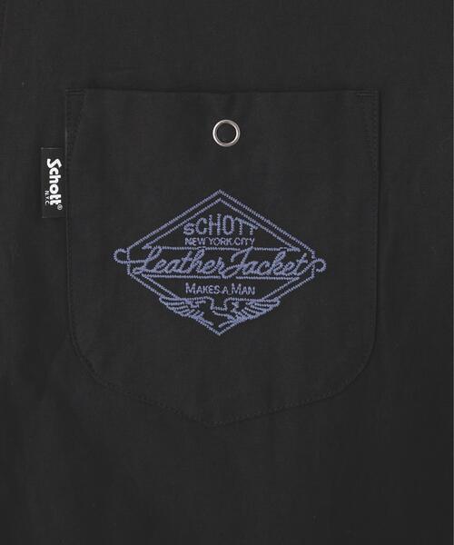 Schott(ショット)の「Schott/ショット/NC SHIRT EMB/エヌシー 刺繍 シャツ(シャツ/ブラウス・メンズ・ブラック/グレー/ミント・M/L/XL/2XL)」の9枚目の写真