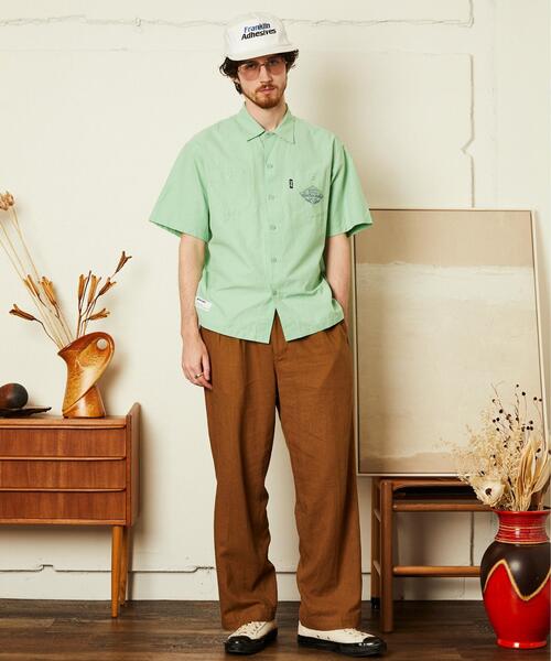 Schott(ショット)の「Schott/ショット/NC SHIRT EMB/エヌシー 刺繍 シャツ(シャツ/ブラウス・メンズ・ブラック/グレー/ミント・M/L/XL/2XL)」の17枚目の写真