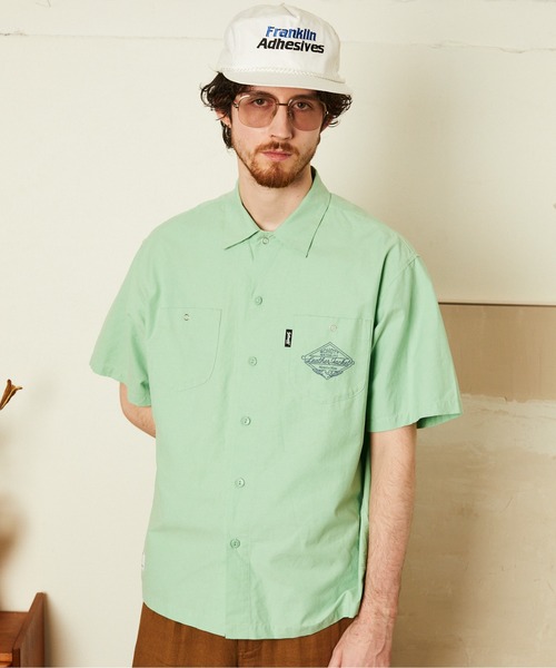 schott（ショット）の「Schott/ショット/NC SHIRT EMB/エヌシー 刺繍 シャツ（シャツ/ブラウス・メンズ・ブラック/グレー/ミント・M/L/XL/2XL）」の3枚目の写真