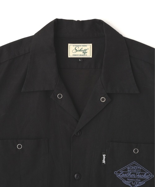 schott（ショット）の「Schott/ショット/NC SHIRT EMB/エヌシー 刺繍 シャツ（シャツ/ブラウス・メンズ・ブラック/グレー/ミント・M/L/XL/2XL）」の16枚目の写真