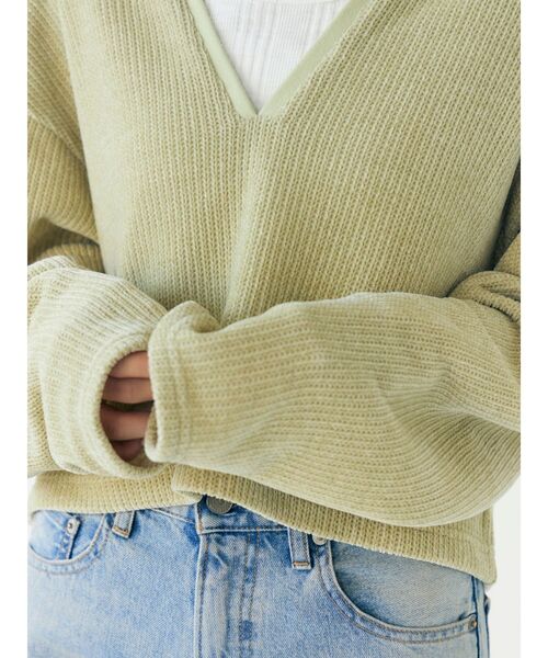 Ungrid（アングリッド）の「モールダブルフェイスロングスリーブTee（Tシャツ/カットソー・レディース・アイボリー/イエロー/グリーン・FREE）」の7枚目の写真