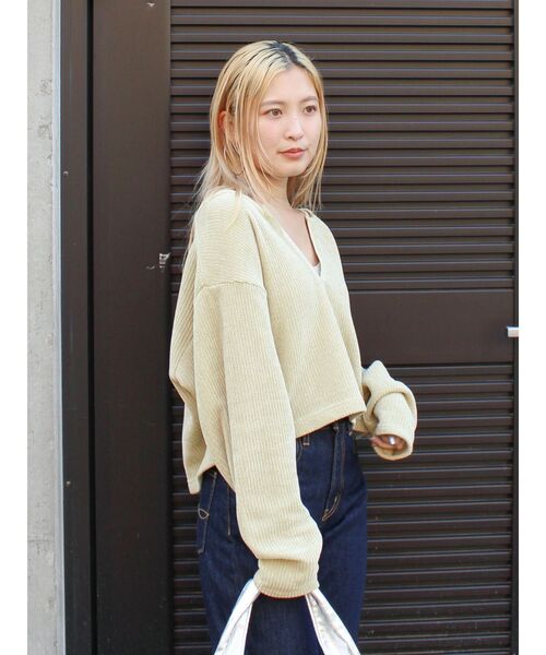 Ungrid（アングリッド）の「モールダブルフェイスロングスリーブTee（Tシャツ/カットソー・レディース・アイボリー/イエロー/グリーン・FREE）」の11枚目の写真