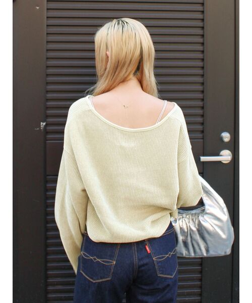 Ungrid（アングリッド）の「モールダブルフェイスロングスリーブTee（Tシャツ/カットソー・レディース・アイボリー/イエロー/グリーン・FREE）」の12枚目の写真