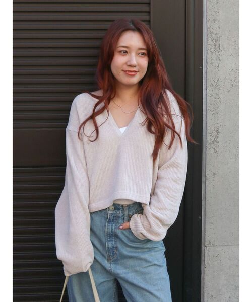 Ungrid（アングリッド）の「モールダブルフェイスロングスリーブTee（Tシャツ/カットソー・レディース・アイボリー/イエロー/グリーン・FREE）」の15枚目の写真