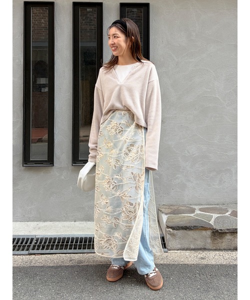 Ungrid(アングリッド)の「モールダブルフェイスロングスリーブTee(Tシャツ/カットソー・レディース・アイボリー/イエロー/グリーン・FREE)」の21枚目の写真