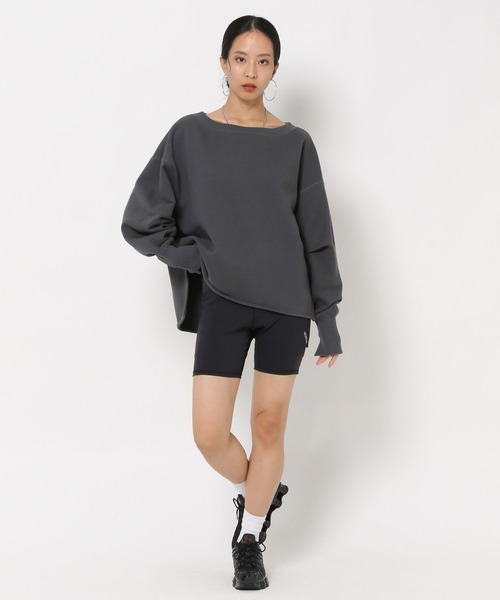 HEREIAM（ヘレイアム）の「【HEREIAM】オフショルスウェットプルオーバー（スウェット・レディース・スミクロ/ライトピンク/ホワイト・FREE）」の16枚目の写真