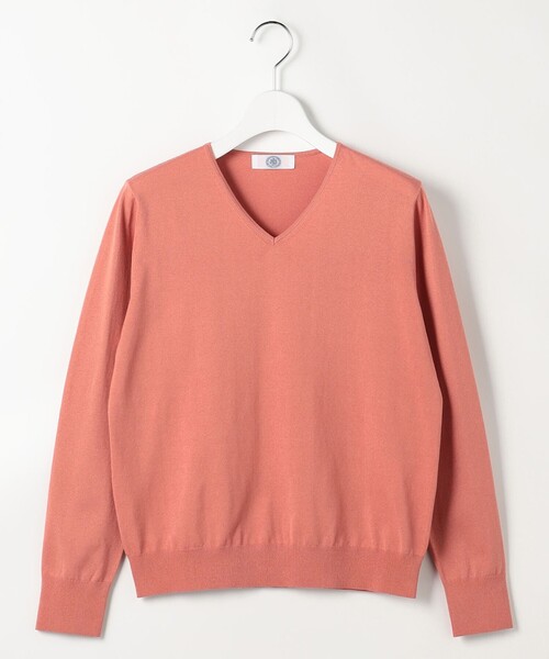 J.PRESS(ジェイプレス)の「【着回し力抜群・オンオフ使える】HIGH GAUGE BASIC Vネック ニット(ニット/セーター・レディース・アイボリー系/ピンク系/イエロー系/スカイブルー系/ネイビー系・LARGE/MEDIUM)」の13枚目の写真
