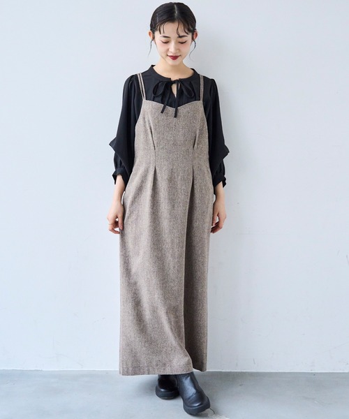 mil（ミル）の「配色リボン キーネックブラウス 【セレモニー/オケージョン】【585139】（シャツ/ブラウス・レディース・ブラック/ベージュ/オフホワイト・XS/S）」の15枚目の写真