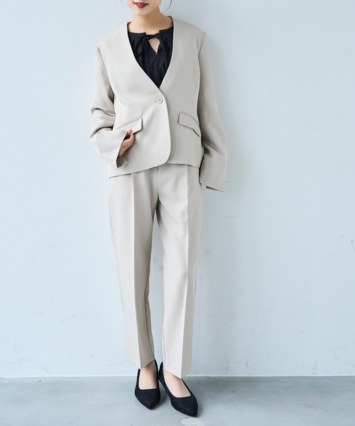 mil（ミル）の「配色リボン キーネックブラウス 【セレモニー/オケージョン】【585139】（シャツ/ブラウス・レディース・ブラック/ベージュ/オフホワイト・XS/S）」の19枚目の写真