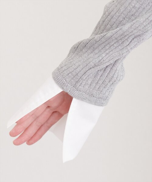 natural couture(ナチュラルクチュール)の「リボンタイラメニット(ニット/セーター・レディース・ネイビー/グレイッシュベージュ/アイボリー/グレー・FREE)」の16枚目の写真