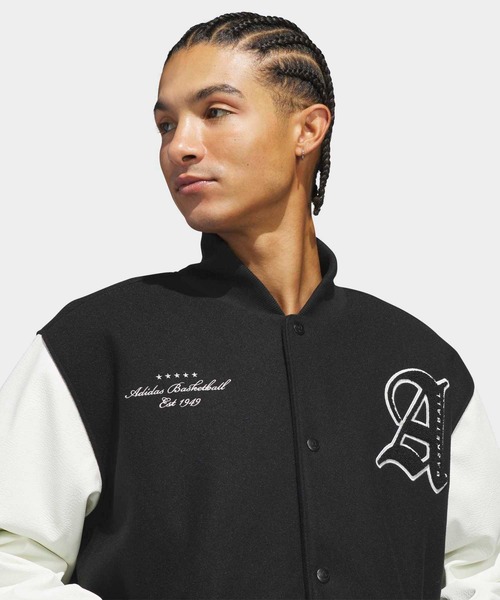 adidas(アディダス)の「オリジナルス バスケットボール ジャケット / アディダスオリジナルス adidas Originals(ブルゾン・メンズ・ブラック・MEDIUM/LARGE/X-LARGE/SMALL/X-SMALL/XX-LARGE)」の14枚目の写真