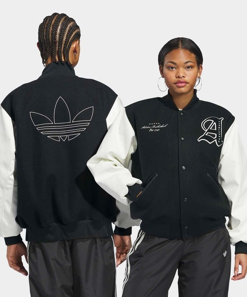 adidas(アディダス)の「オリジナルス バスケットボール ジャケット / アディダスオリジナルス adidas Originals(ブルゾン・メンズ・ブラック・MEDIUM/LARGE/X-LARGE/SMALL/X-SMALL/XX-LARGE)」の11枚目の写真