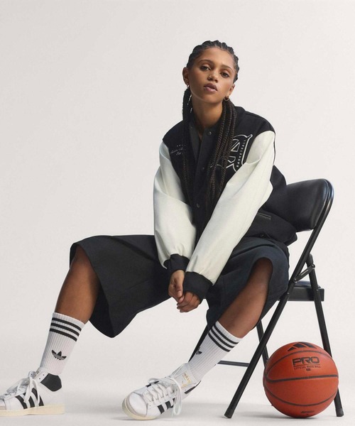 adidas(アディダス)の「オリジナルス バスケットボール ジャケット / アディダスオリジナルス adidas Originals(ブルゾン・メンズ・ブラック・MEDIUM/LARGE/X-LARGE/SMALL/X-SMALL/XX-LARGE)」の8枚目の写真