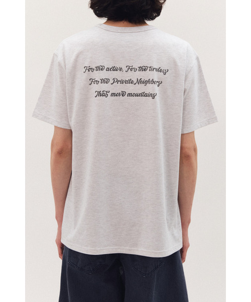 PRIVATE NEIGHBORS(プライベートネイバーズ)の「レタリングポケットTシャツ-ホワイトメランジ(Tシャツ/カットソー・メンズ・その他・MEDIUM/LARGE)」の1枚目の写真
