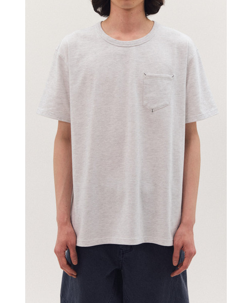 PRIVATE NEIGHBORS(プライベートネイバーズ)の「レタリングポケットTシャツ-ホワイトメランジ(Tシャツ/カットソー・メンズ・その他・MEDIUM/LARGE)」の2枚目の写真