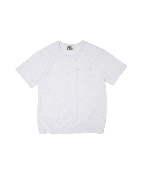 PRIVATE NEIGHBORS(プライベートネイバーズ)の「レタリングポケットTシャツ-ホワイトメランジ(Tシャツ/カットソー・メンズ・その他・MEDIUM/LARGE)」の5枚目の写真