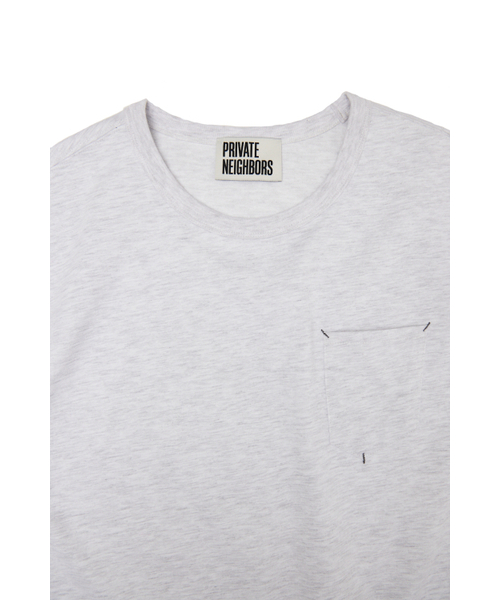 PRIVATE NEIGHBORS(プライベートネイバーズ)の「レタリングポケットTシャツ-ホワイトメランジ(Tシャツ/カットソー・メンズ・その他・MEDIUM/LARGE)」の6枚目の写真