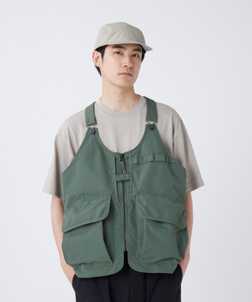 Snow Peak(スノーピーク)の「Snow Peak / TAKIBI Ripstop Vest リップストップベスト 難燃(ベスト・メンズ・ブラック/オリーブ・S/M/L)」の1枚目の写真