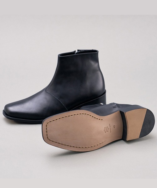 PADRONE（パドローネ）の「【PADRONE/パドローネ】BL SQUARE SIDE ZIP BOOTS（ブーツ・メンズ・ブラック・40）」の4枚目の写真