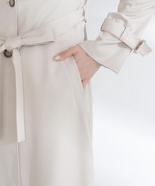 NATURAL BEAUTY BASIC(ナチュラルビューティーベーシック)の「◇パウダーツイルトレンチコート(トレンチコート・レディース・ベージュ系その他3/ブラウン/ベージュ・SMALL/MEDIUM/P/S)」の5枚目の写真