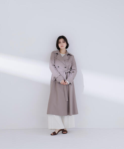 NATURAL BEAUTY BASIC(ナチュラルビューティーベーシック)の「◇パウダーツイルトレンチコート(トレンチコート・レディース・ベージュ系その他3/ブラウン/ベージュ・SMALL/MEDIUM/P/S)」の8枚目の写真