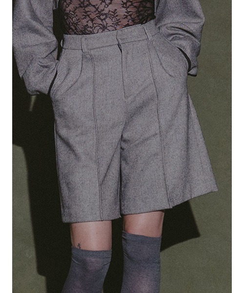 ELCHELE（エルチェレ）の「BONDING HALF PANTS（その他パンツ・レディース・アッシュブラウン/グレー/ブラック・36/38）」の6枚目の写真