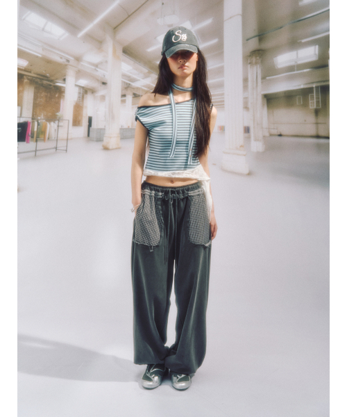 SOMSOC(ソムソック)の「SALLY STRIPE SCARF TOP_SKY BLUE(Tシャツ/カットソー・レディース・その他・FREE)」の3枚目の写真