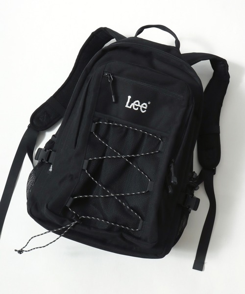 Lee/リー 撥水 ロゴ ワンポイント刺繍 ドローコード バックパック/リュックサック/大容量 約28L/レディース メンズ