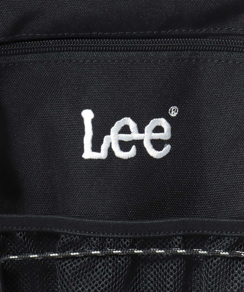 Lee（リー）の「Lee/リー 撥水 ロゴ ワンポイント刺繍 ドローコード バックパック/リュックサック/大容量 約28L/レディース メンズ（バックパック/リュック・レディース・ブラック・FREE）」の8枚目の写真