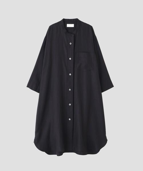MARGARET HOWELL(マーガレットハウエル)の「BRUSHED LINEN TWILL DRESS(ワンピース・レディース・ダークグレー・FREE)」の6枚目の写真