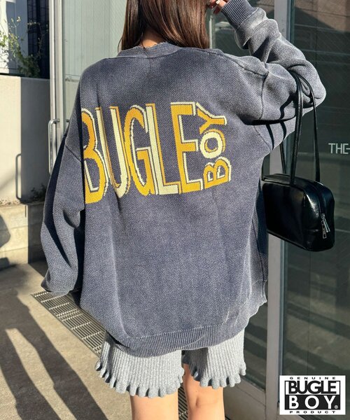 CIAOPANIC（チャオパニック）の「【BUGLE BOY/ビューグル ボーイ】フェードニットカーディガン（カーディガン/ボレロ・レディース・アイボリー/ネイビー/レッド・FREE）」の17枚目の写真