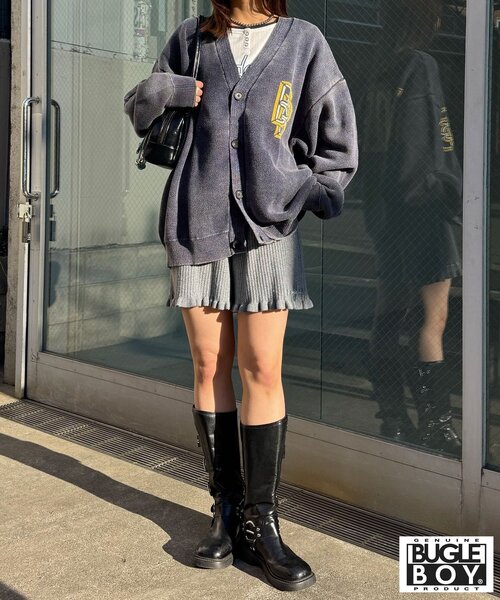 CIAOPANIC（チャオパニック）の「【BUGLE BOY/ビューグル ボーイ】フェードニットカーディガン（カーディガン/ボレロ・レディース・アイボリー/ネイビー/レッド・FREE）」の18枚目の写真