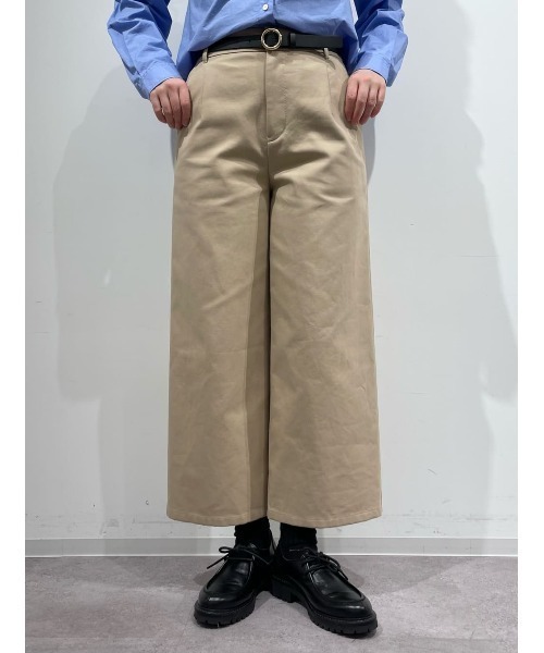 human woman（ヒューマンウーマン）の「◆【ウォッシャブル】チノガウチョ（その他パンツ・レディース・ベージュ/ネイビー・SMALL/MEDIUM）」の3枚目の写真