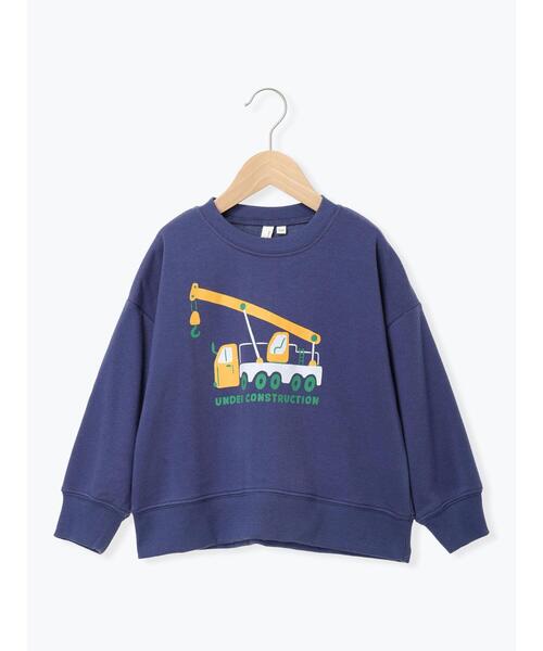 Samansa Mos2 Lagom（サマンサモスモスラーゴム）の「働く車プリントトレーナー（Tシャツ/カットソー・キッズ・グリーン/ネイビー/イエロー・95/130/120/110/100）」の3枚目の写真