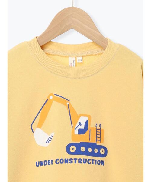 Samansa Mos2 Lagom（サマンサモスモスラーゴム）の「働く車プリントトレーナー（Tシャツ/カットソー・キッズ・グリーン/ネイビー/イエロー・95/130/120/110/100）」の5枚目の写真