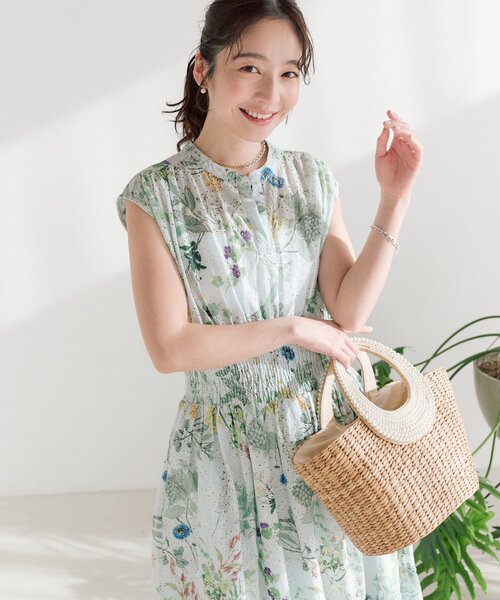 La boutique BonBon（ラブティックボンボン）の「【お上品着映え】エンブロイダリーフラワープリントワンピース（ワンピース・レディース・ミント/オフホワイト・36/38/PS）」の17枚目の写真