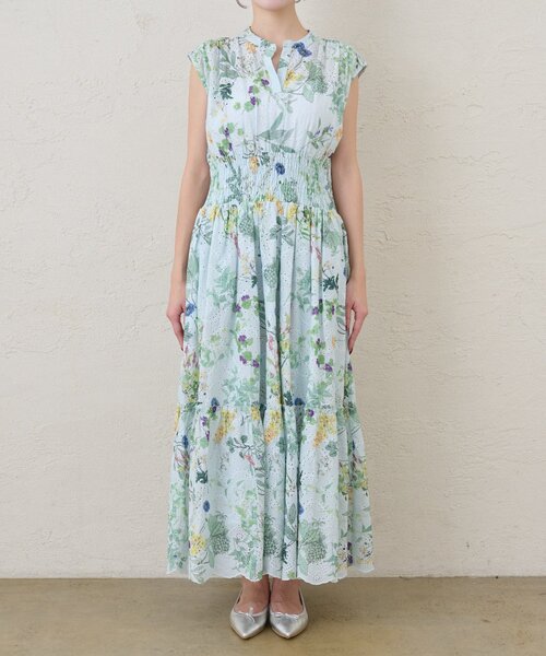 La boutique BonBon（ラブティックボンボン）の「【お上品着映え】エンブロイダリーフラワープリントワンピース（ワンピース・レディース・ミント/オフホワイト・36/38/PS）」の22枚目の写真