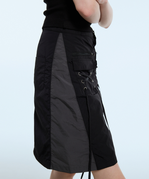LARTIGENT(ラーティゼン)の「L11 EYELET NYLON SKIRT(BLACK)(スカート・レディース・その他・S/M)」の4枚目の写真