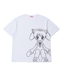 ITZAVIBE（イッザバイブ）の「CAT GIRL T SHIRT - WHITE（Tシャツ/カットソー）」