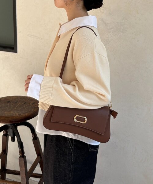 Thevon（ゼボン）の「シャツドッキングニットプルオーバー（ニット/セーター・レディース・グレー/アイボリー/ネイビー・FREE）」の5枚目の写真