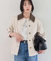 VIS | バイカラー衿カバーオール(カバーオール)