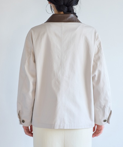 VIS(ビス)の「バイカラー衿カバーオール(カバーオール・レディース・キャメル/ベージュ・FREE)」の17枚目の写真