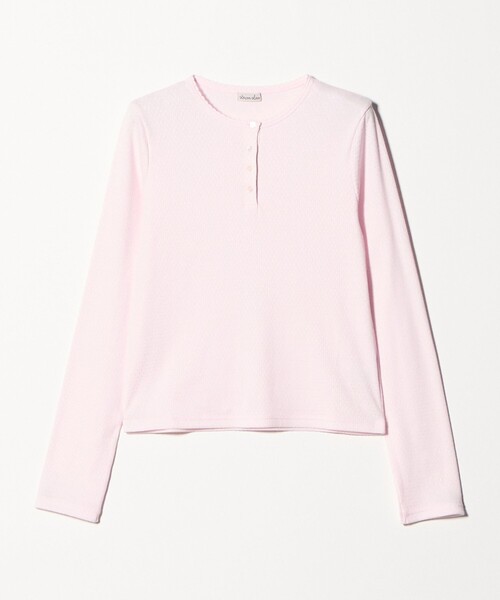 Steven Alan（スティーブンアラン）の「＜Steven Alan＞ドット リブ ヘンリーネック カットソー（Tシャツ/カットソー・レディース・ホワイト/ライトピンク/ライトブルー・FREE）」の3枚目の写真