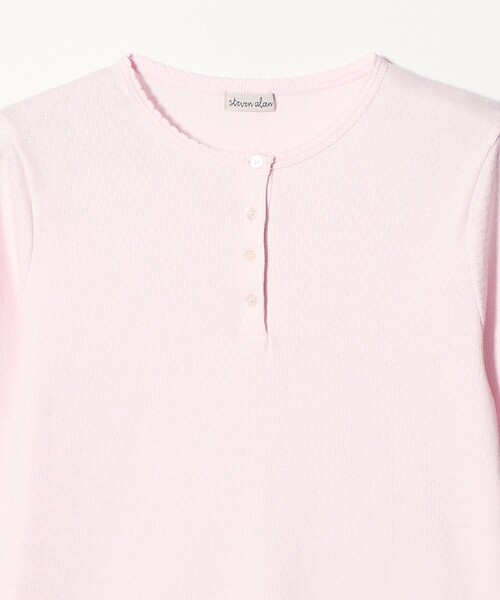 Steven Alan（スティーブンアラン）の「＜Steven Alan＞ドット リブ ヘンリーネック カットソー（Tシャツ/カットソー・レディース・ホワイト/ライトピンク/ライトブルー・FREE）」の13枚目の写真